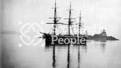 HMS 'Lord Warden' in Firth of Forth, 1885 HMS 'Lord Warden' in Firth of Forth, 1885