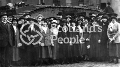 Women and tank, c 1918 Women and tank, c 1918