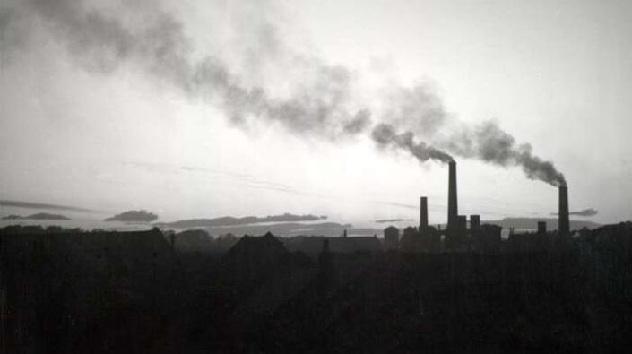 Smoking chimneys, Carron Works, Falkirk, 20th century
