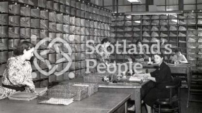 Filing room at Carron Company offices, 20th century Filing room at Carron Company offices, 20th century