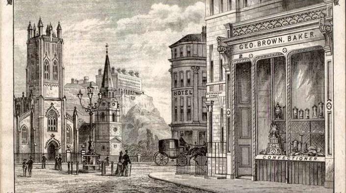 West end of Princes Street, Edinburgh, 19th century