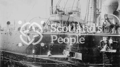 HMS Terrible, part of the starboard side, 1895 HMS Terrible, part of the starboard side, 1895