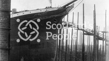 The bow of the SS Friesland ocean liner, 1889 The bow of the SS Friesland ocean liner, 1889