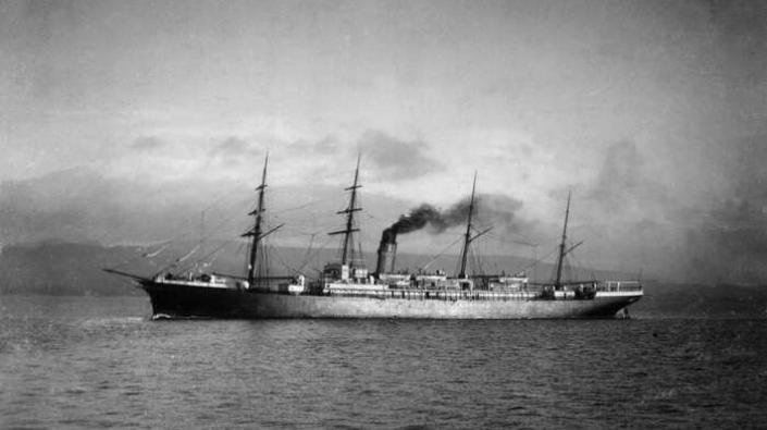 The Red Star Line ocean liner SS Friesland under steam, 1889