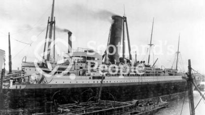 Cunard Line ocean liner RMS Saxonia (1), 1899 port side Cunard Line ocean liner RMS Saxonia (1), 1899 port side