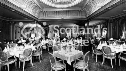Blue Star Line ocean liner SS Avila Star: Dining Saloon, Upper Deck Blue Star Line ocean liner SS Avila Star: Dining Saloon, Upper Deck