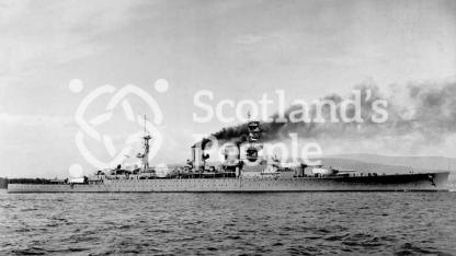 HMS Repulse, Royal Navy Reknown-Class Battlecruiser at sea on the Clyde Estuary shortly before commissioning, 14th August 1917 HMS Repulse, Royal Navy Reknown-Class Battlecruiser at sea on the Clyde Estuary shortly before commissioning, 14th August 1917