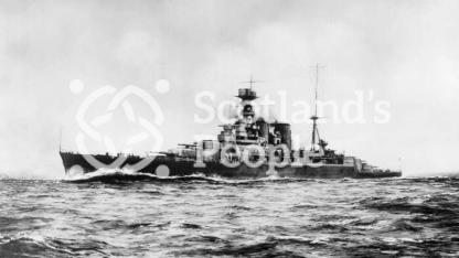 HMS Repulse, Royal Navy Reknown-Class Battlecruiser in sea trials on the Clyde shortly before commissioning, August 1918 HMS Repulse, Royal Navy Reknown-Class Battlecruiser in sea trials on the Clyde shortly before commissioning, August 1918