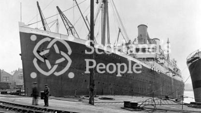 The port-side of the Canadian Pacific Line ocean liner SS Montcalm The port-side of the Canadian Pacific Line ocean liner SS Montcalm