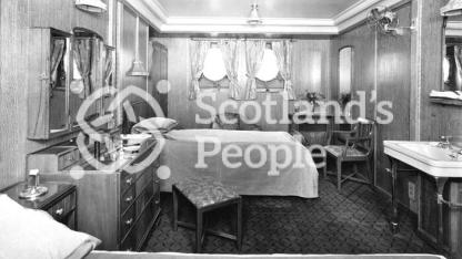 First class stateroom on Canadian Pacific Line ocean liner 'RMS Empress of Britain', 1931 First class stateroom on Canadian Pacific Line ocean liner 'RMS Empress of Britain', 1931