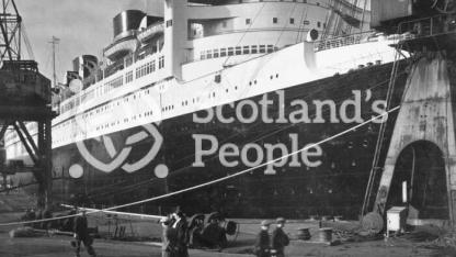 The Starboard Side of the Cunard Line ocean liner RMS Queen Mary The Starboard Side of the Cunard Line ocean liner RMS Queen Mary