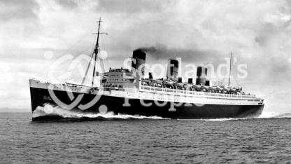 The Cunard Line ocean liner RMS Queen Mary on trial The Cunard Line ocean liner RMS Queen Mary on trial
