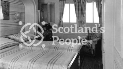 First class stateroom on Canadian Pacific Line ocean liner 'RMS Empress of Britain', 1931 First class stateroom on Canadian Pacific Line ocean liner 'RMS Empress of Britain', 1931