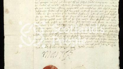 Letter signed by Mary Queen of Scots Letter signed by Mary Queen of Scots