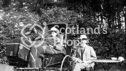 Gentleman in Victorian wheelchair, late 19th century Gentleman in Victorian wheelchair, late 19th century