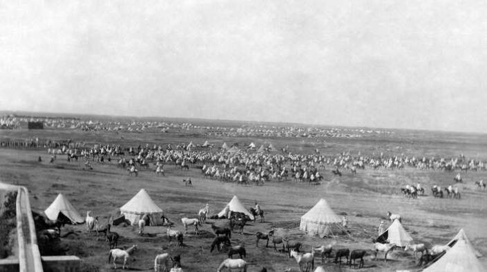 Sultan's camp, Morocco, c 1890
