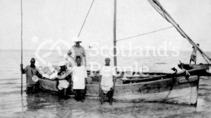Boat's crew on a fishing trip to Coral Island off Tanzanian Coast Boat's crew on a fishing trip to Coral Island off Tanzanian Coast