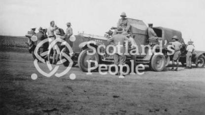 \"Easter Bank Holiday\" party meeting an armoured car reconnaissance section on its way home to Mosul \"Easter Bank Holiday\" party meeting an armoured car reconnaissance section on its way home to Mosul