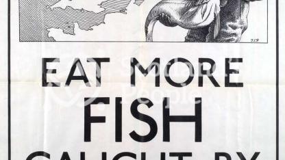 British fishing industry promotional poster