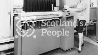 Woman working in Carron Company office Woman working in Carron Company office