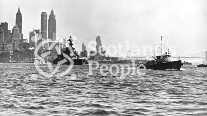 HMS Malaya leaving New York harbour HMS Malaya leaving New York harbour