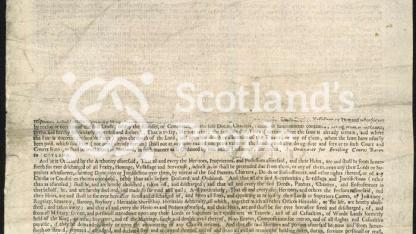 Proclamation decree by Oliver Cromwell uniting Scotland and England into one Commonwealth Proclamation decree by Oliver Cromwell uniting Scotland and England into one Commonwealth