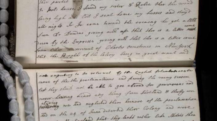 Diary entry describing the abandonment of the Darien Colony
