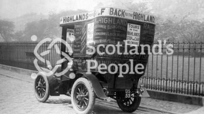 Motor car advertising Highland Railway hotels and tours Motor car advertising Highland Railway hotels and tours