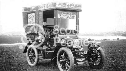 Motor car advertising Highland Railway hotels and tours Motor car advertising Highland Railway hotels and tours