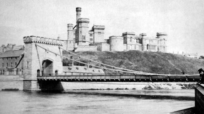 A mid-Victorian view of inverness castle and bridge