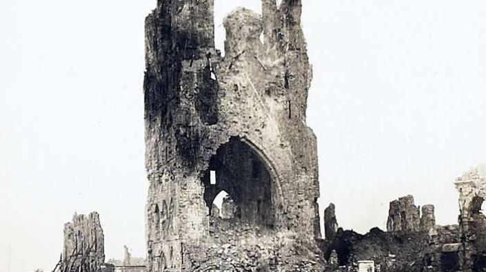 The ruins of the Cloth Hall, Ypres