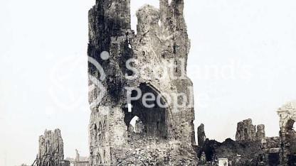 The ruins of the Cloth Hall, Ypres The ruins of the Cloth Hall, Ypres