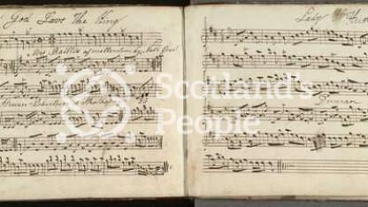 Manuscript notation of Scottish folk tunes