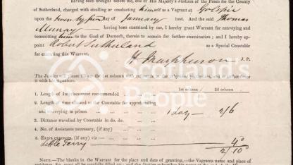 Vagrancy warrant Vagrancy warrant