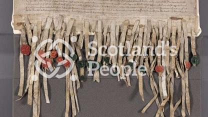 Declaration of Arbroath - Appended seals and tags