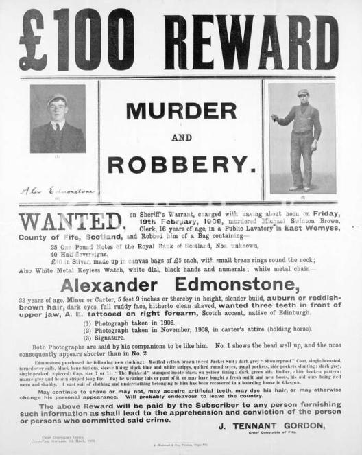 Wanted poster 1909 Wanted poster 1909