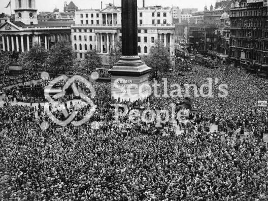 VE celebrations in Trafalgar Square, London, 1945 VE celebrations in Trafalgar Square, London, 1945