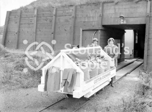 Worker with wagon, HM Factory Gretna, 1918 Worker with wagon, HM Factory Gretna, 1918