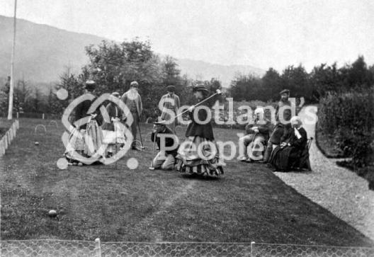 Croquet game, Invercreran, 1866 Croquet game, Invercreran, 1866