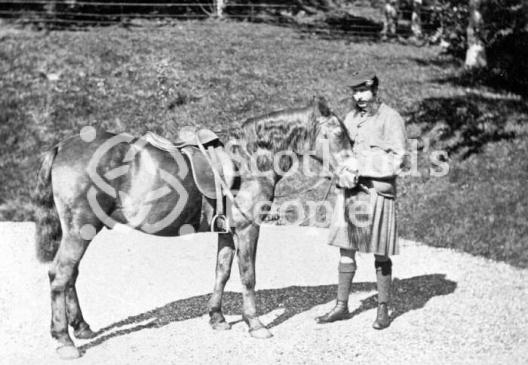 Alexander McCallum Webster with horse, Invercreran, 1866 Alexander McCallum Webster with horse, Invercreran, 1866