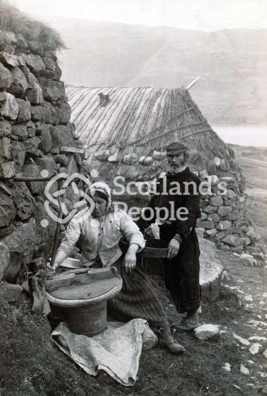 St Kildans grinding grain, c 1885 St Kildans grinding grain, c 1885