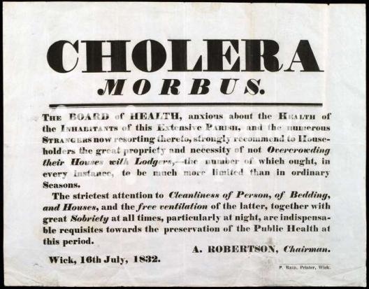 Cholera health notice, 1832 Cholera health notice, 1832
