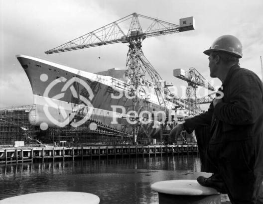 Queen Elizabeth 2 under construction, 1967 Queen Elizabeth 2 under construction, 1967