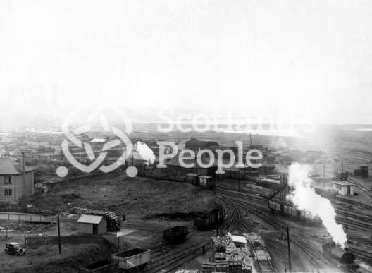 Kinneil Colliery railway sidings, 1954 Kinneil Colliery railway sidings, 1954