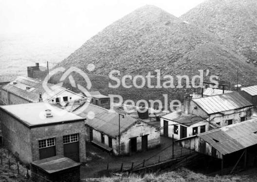 Surface buildings and bings at Ardenrigg Colliery, 1961 Surface buildings and bings at Ardenrigg Colliery, 1961