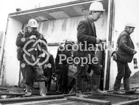 Miners at Solsgirth Colliery, 1970s Miners at Solsgirth Colliery, 1970s