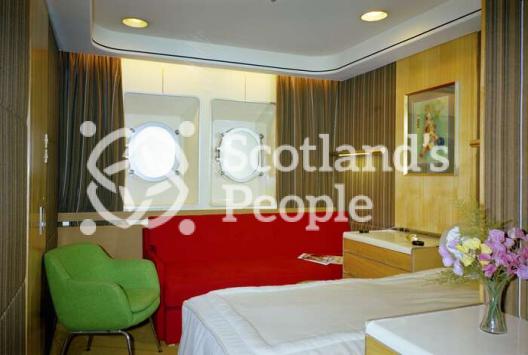 First class cabin, QE2, 1969 First class cabin, QE2, 1969