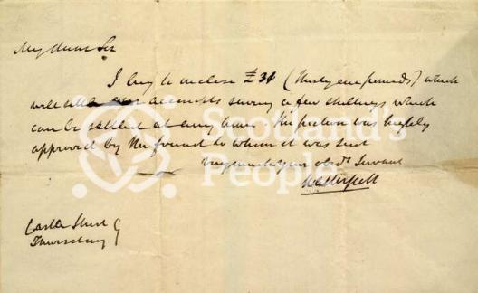Autograph letter of Sir Walter Scott Autograph letter of Sir Walter Scott