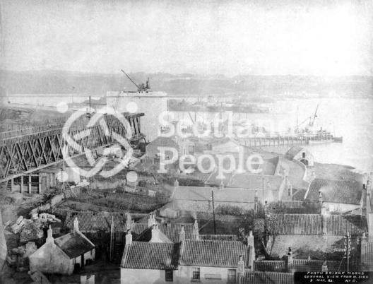Forth Bridge during construction, 1884 Forth Bridge during construction, 1884