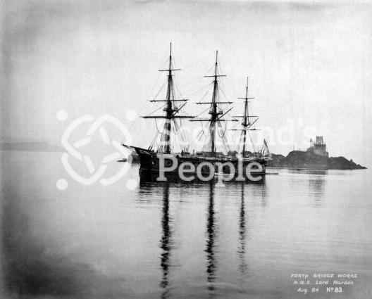 HMS 'Lord Warden' in Firth of Forth, 1885 HMS 'Lord Warden' in Firth of Forth, 1885